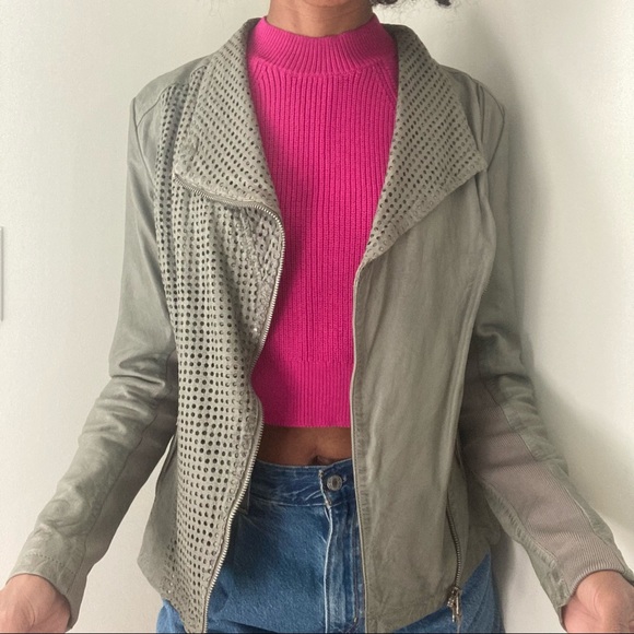 Bano eeMee Genuine Leather Biker Jacket - Picture 5 of 16